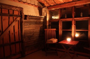 Sauna relax room above the arctic circle
