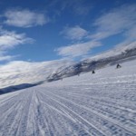 Snow mobile trail Swedish Lapland