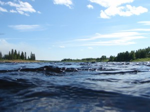 Summer at Lainio river Swedish-Lapland