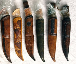 Knife making course results Swedish Lapland