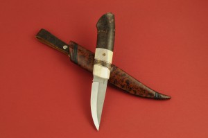 Stenvad Custom Knife reindeer horn leather sheet