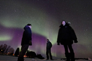 Guests under Northern Lights