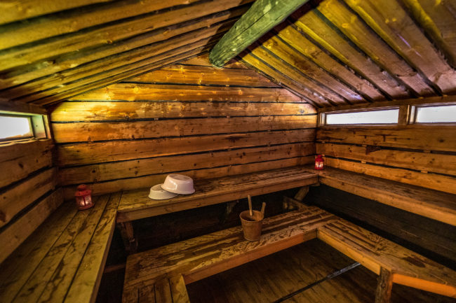 Sauna interior - Lapland Guesthouse
