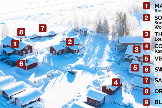 Lapland Guesthouse - Aerial overview - INFO